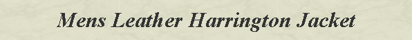 Mens Leather Harrington Jacket
